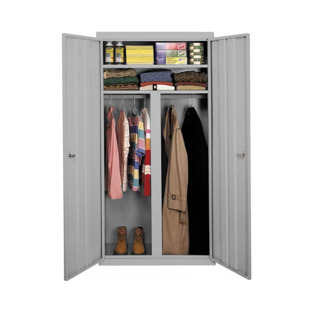 Storage Cabinets, Cabinet Type: Wardrobe, Lockable Storage , Cabinet Material: Steel , Width (Inch): 36in , Depth (Inch): 24in , Cabinet Door Style: Lockable  MPN:W-367224DS-G