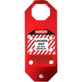 Accuform KDH643 Stopout® Aluma-Tag™ Hasp Danger Locked Out Do Not Operate Aluminum KDH643