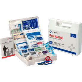 First Aid Only 10 Person First Aid Kit Plastic Case with Dividers 222-U