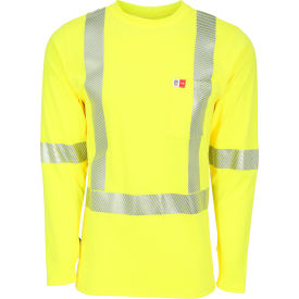 Big Bill High Visibility Athletic Performance T-shirt Flame Resistant 6 Oz. 4XL Yellow SRT5PY6/OS-R-YEL-4X