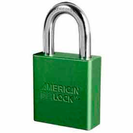 American Lock® No. A1265GRN High Security Solid Aluminum Padlock 6 Pin Cylinders - Green - Pkg Qty 24 A1265GRN