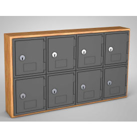 United Visual Products 2-Tier 8 Door Locker w/ Key Lock 24