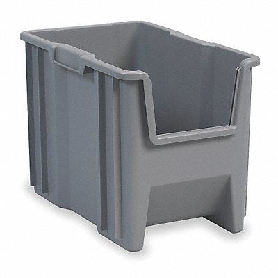 F8813 Stacking Bin Gray Plastic 12 1/2 in MPN:13014GREY