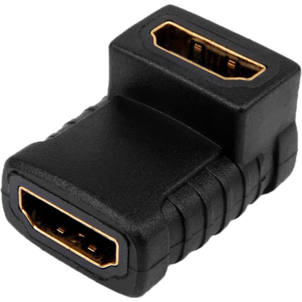 4XEM - HDMI coupler - HDMI female to HDMI female - black - 90 deg. connector - for P/N: 4XHDMI4K2KPRO100, 4XHDMIVGAFAB (Min Order Qty 9) MPN:4XHDMIFF90