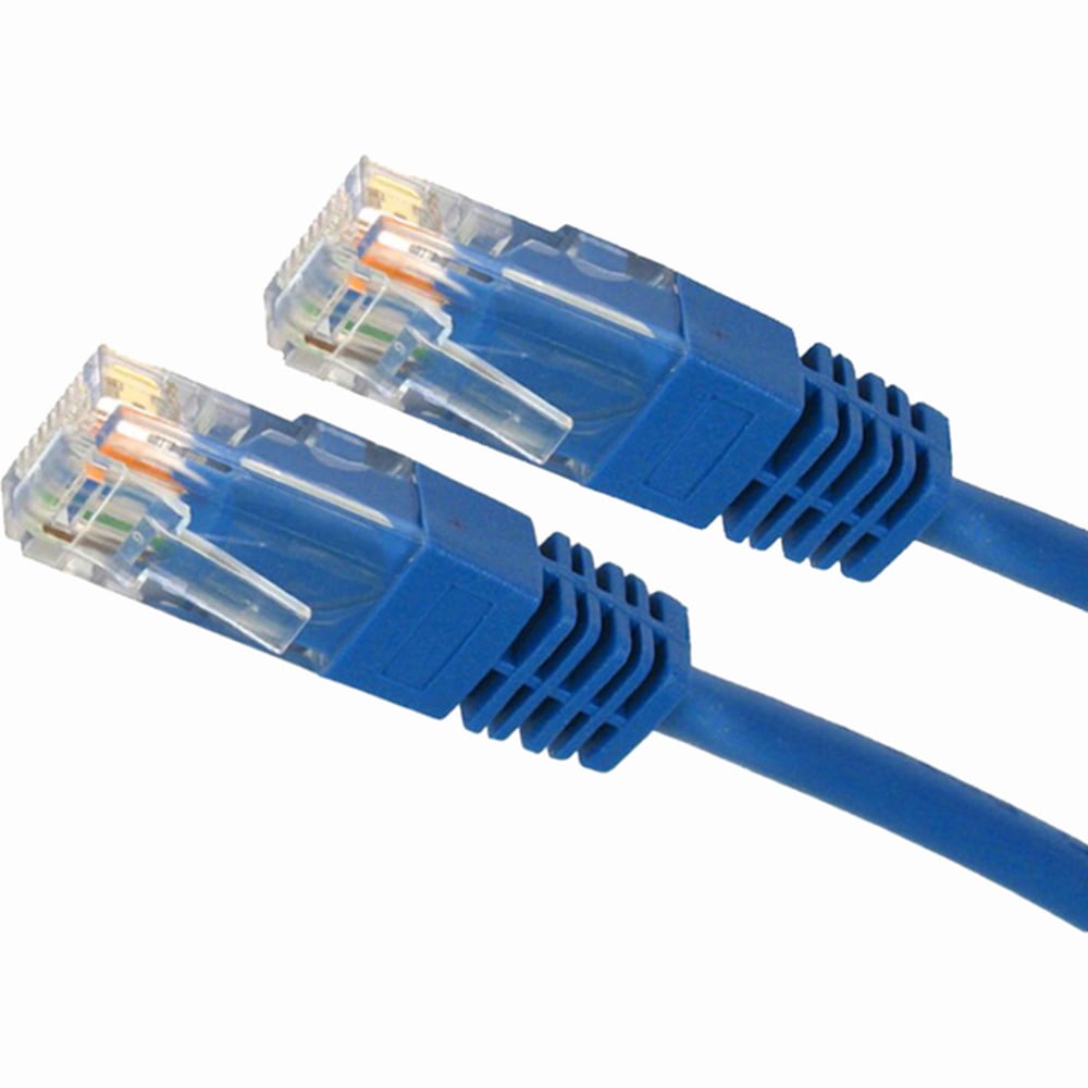 4XEM 50FT Cat5e Molded RJ45 UTP Network Patch Cable (Blue) - 50 ft Category 5e Network Cable for Network Device, Notebook, Computer, Router, Switch, Gaming Console - First End: 1 x RJ-45 Network - Male - Second End: 1 x RJ-45 Network  (Min Order Qty 7) MP