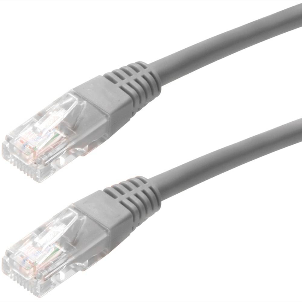 4XEM 50FT Cat5e Molded RJ45 UTP Network Patch Cable (Gray) - 50 ft Category 5e Network Cable for Network Device, Notebook, Computer, Router, Switch, Gaming Console - First End: 1 x RJ-45 Network - Male - Second End: 1 x RJ-45 Network  (Min Order Qty 7) MP