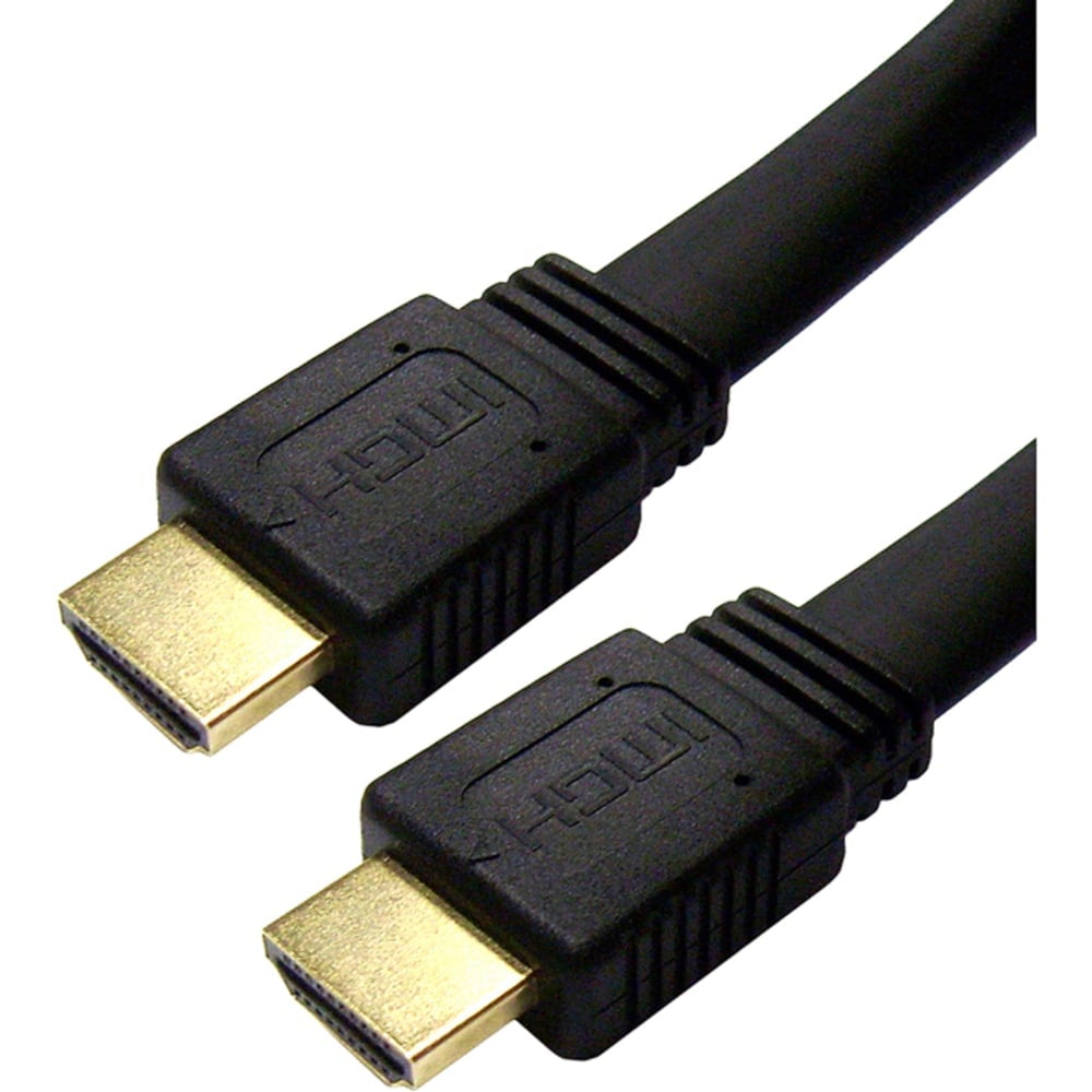 4XEM 10FT Flat HDMI M/M Cable - 10 ft HDMI A/V Cable for Audio/Video Device, TV, Tablet PC, Satellite Receiver - First End: 1 x 19-pin HDMI Digital Audio/Video - Male - Second End: 1 x 19-pin HDMI Digital Audio/Video - Male - 10.2 Gbi (Min Order Qty 4) MP