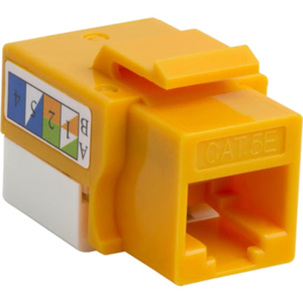 4XEM Cat5e RJ45 Keystone Jack UTP 110-Type (Yellow) - Yellow - 1 x RJ-45 Port(s) (Min Order Qty 46) MPN:4XKJC5EYL