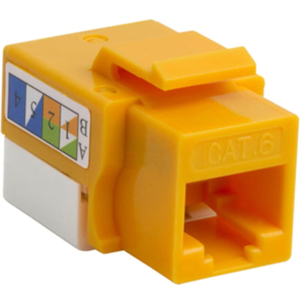 4XEM Cat6 RJ45 Keystone Jack UTP 110-Type (Yellow) - Yellow - 1 x RJ-45 Port(s) (Min Order Qty 8) MPN:4XKJC6YL