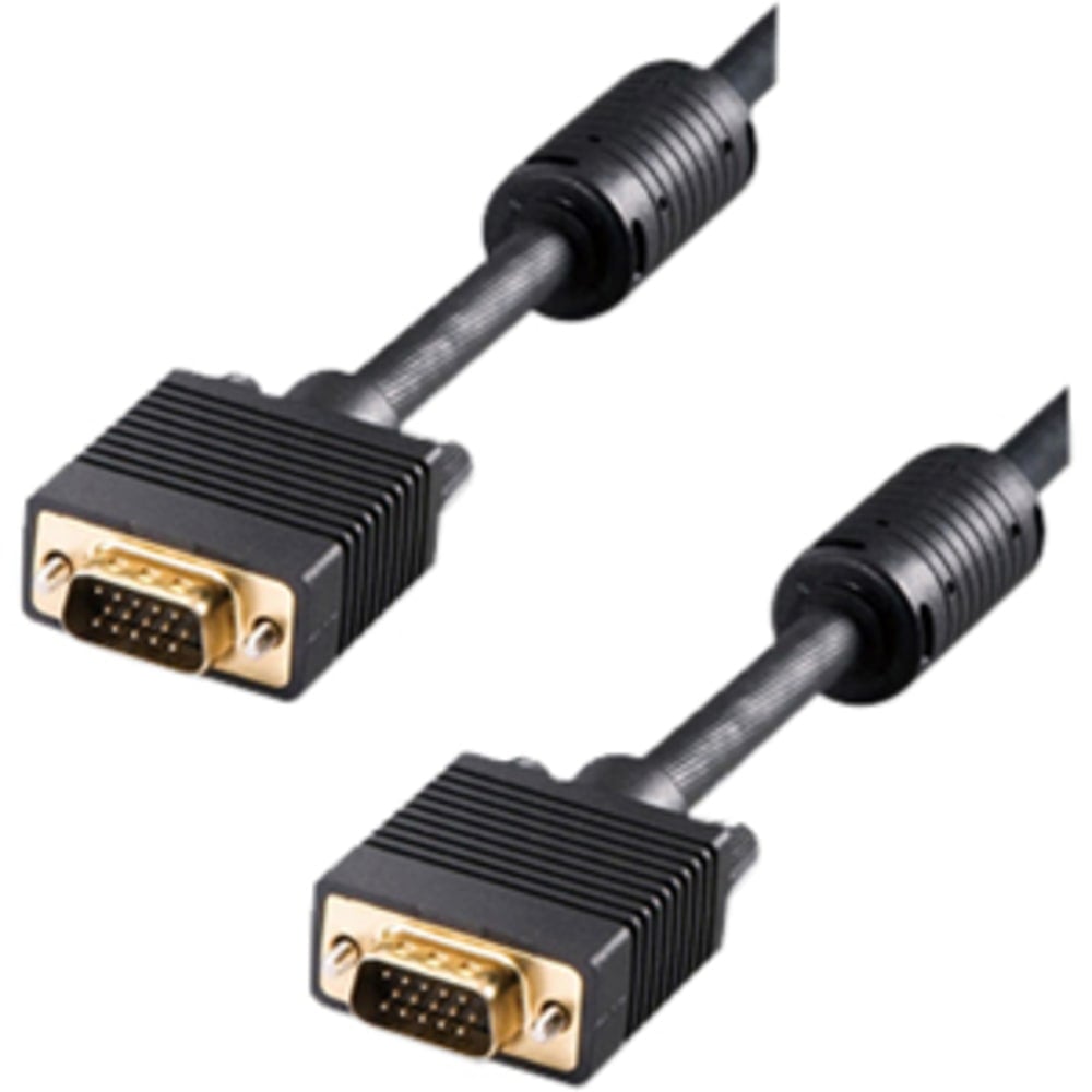 4XEM Dual Ferrite VGA Cable - 6 ft VGA Video Cable for Video Device - First End: 1 x 15-pin HD-15 - Male - Second End: 1 x 15-pin HD-15 - Male - Black (Min Order Qty 5) MPN:4XVGAMMHQ6