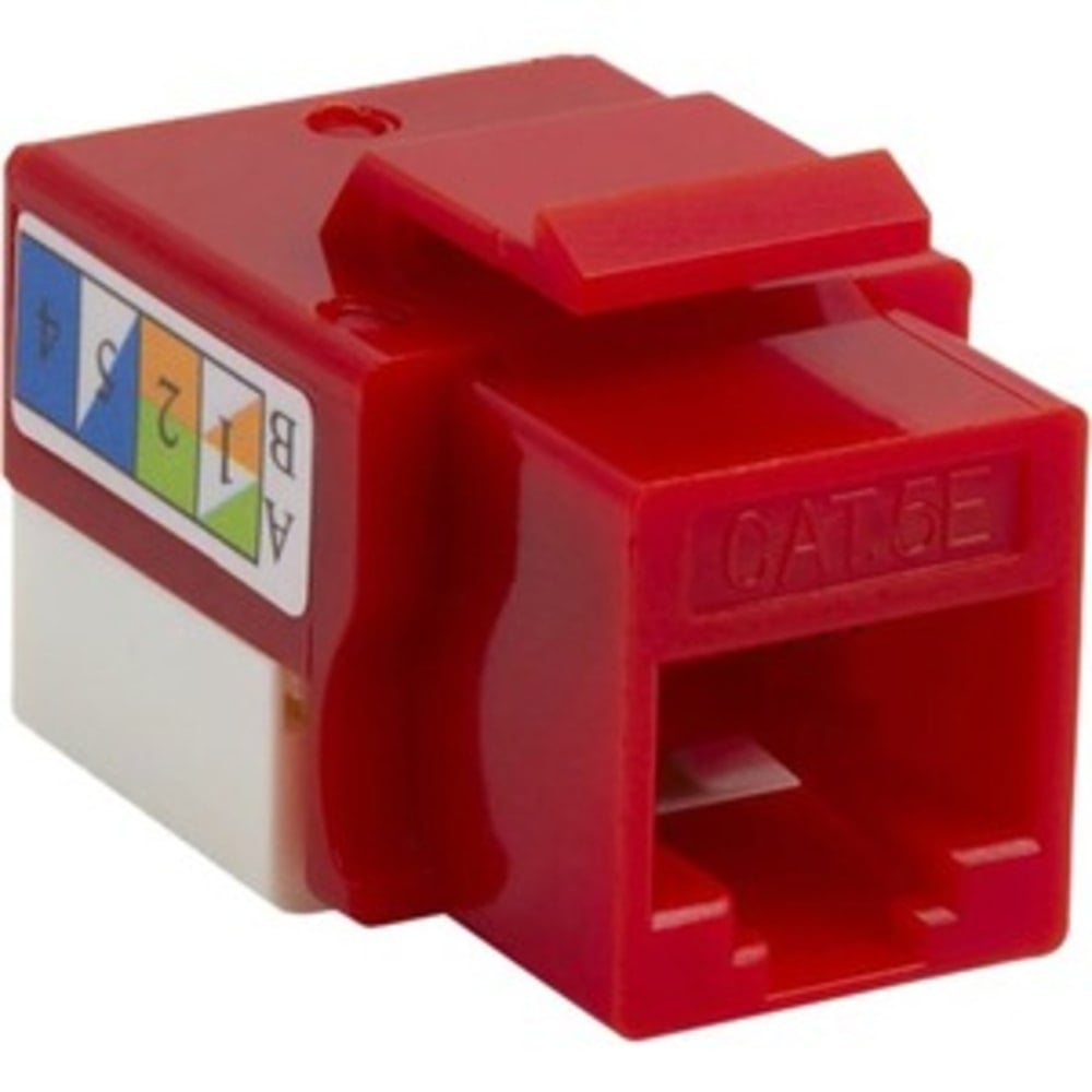 4XEM Cat5e RJ45 Keystone Jack UTP 110-Type (Red) - Red - 1 x RJ-45 Port(s) (Min Order Qty 8) MPN:4XKJC5ERD