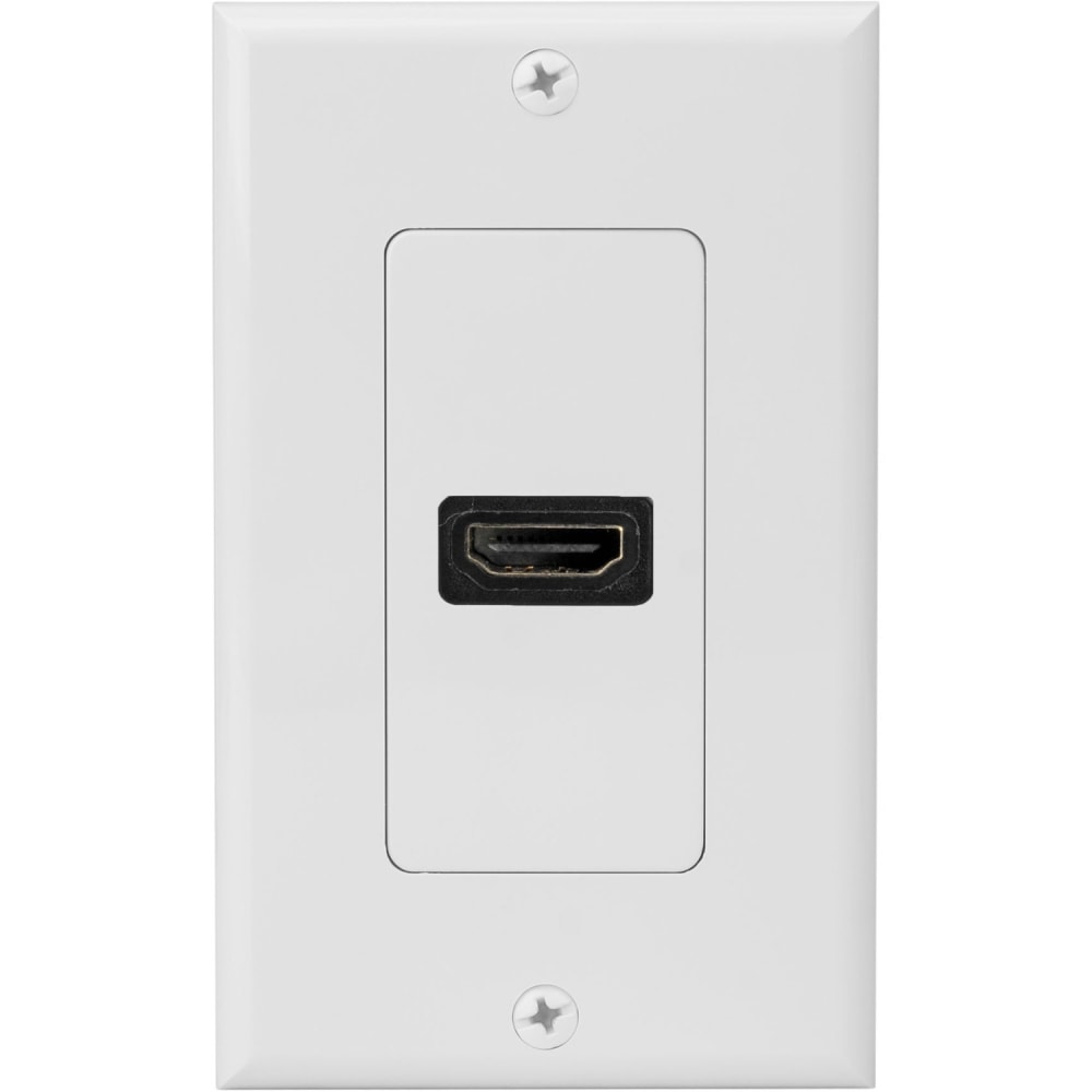 4XEM Single HDMI Wall Plate - Flush mount wallplate - HDMI - white - 1-gang - for P/N: 4XHDMI4K2KPRO100 (Min Order Qty 5) MPN:4XWALLHDMI1