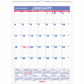 AT-A-GLANCE® Monthly Wall Calendar with Ruled Daily Blocks 8 x 11 Jan to Dec 2025 PM128