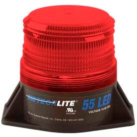 Meteorlite™ 55 Low-Profile Strobe Light - 12-80V - Permanent Mount - Red - SY361005L-R-LED SY361005L-R-LED