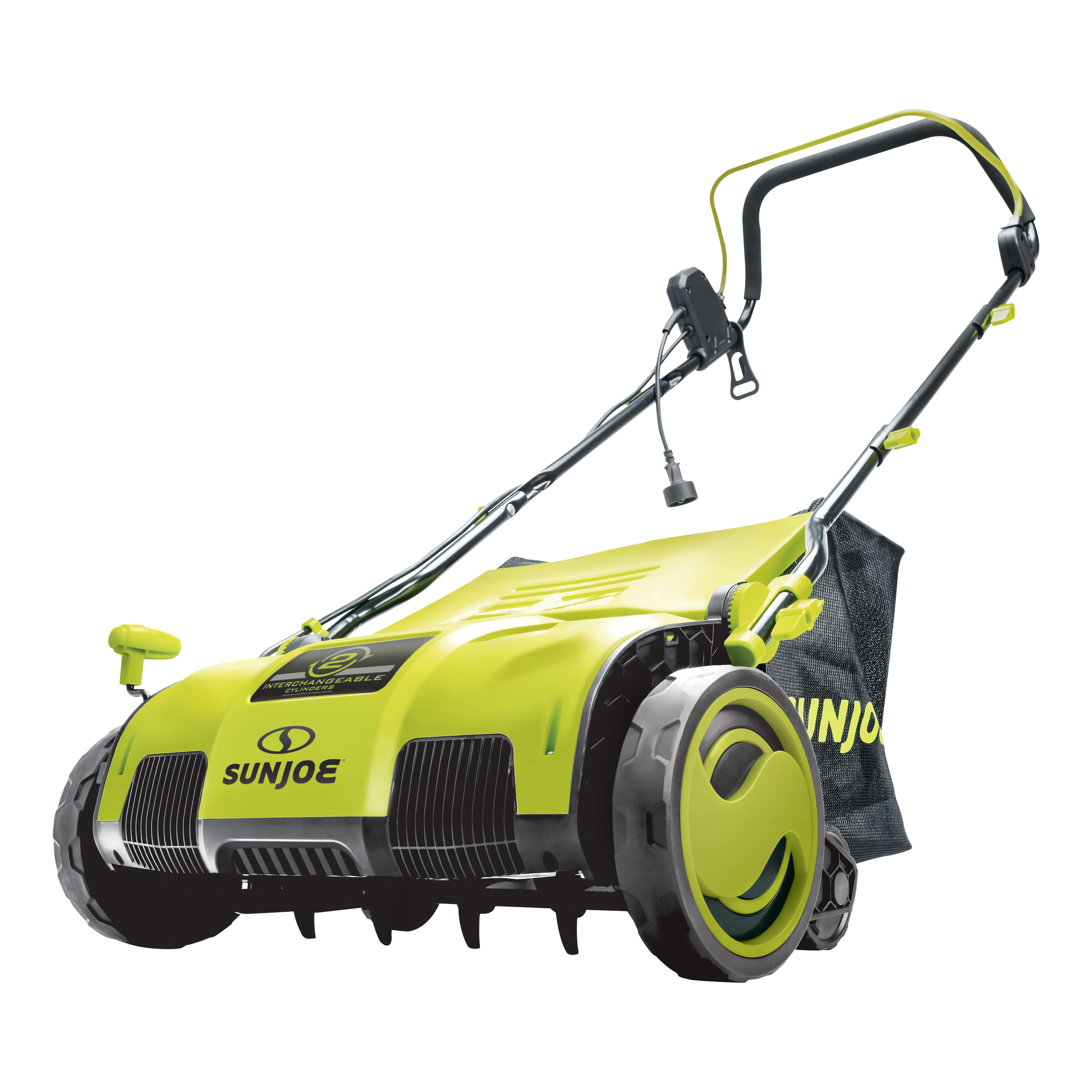 Sun Joe AJ805E Electric Lawn Dethatcher + Scarifier W/ Collection Bag | 15-inch | 13-Amp