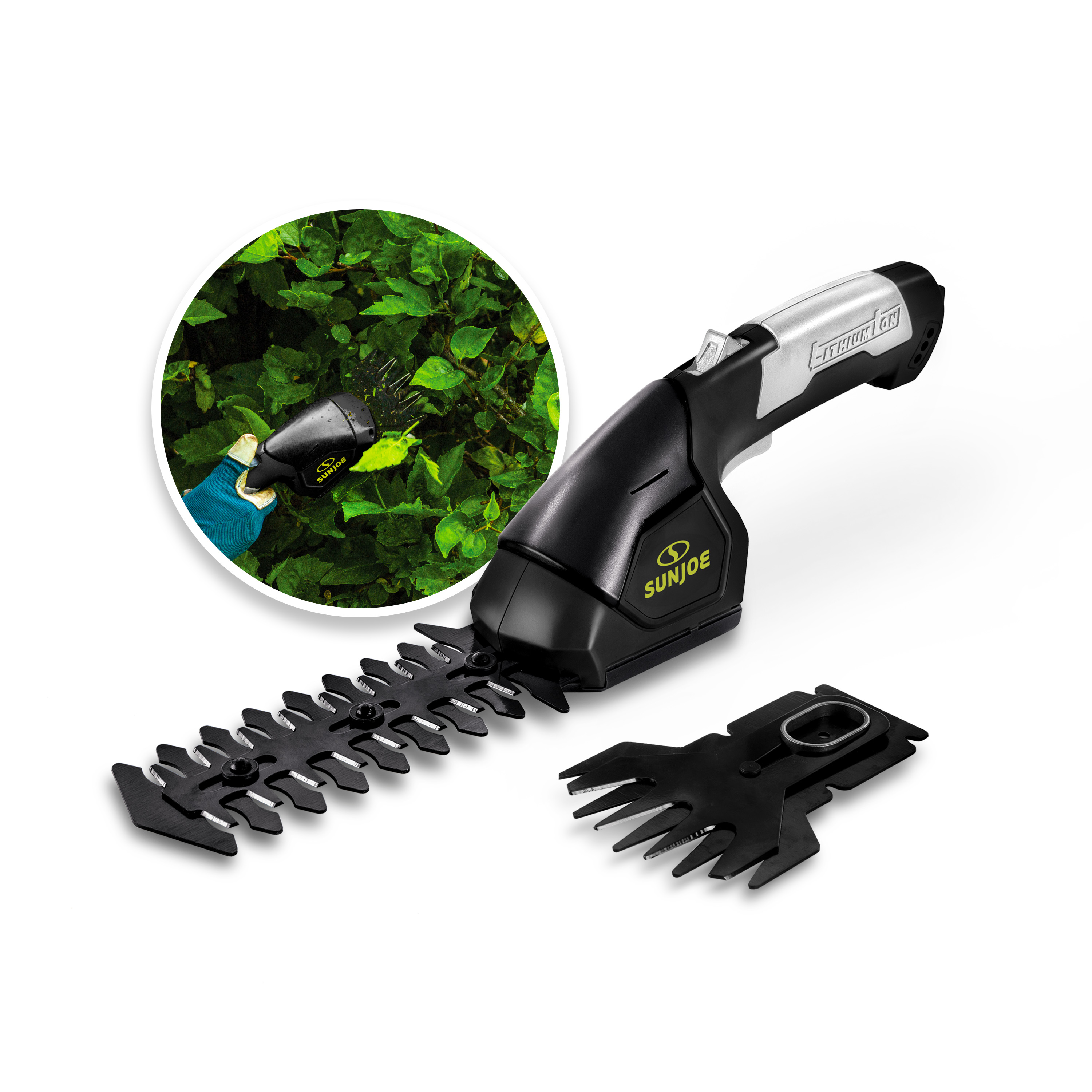 Sun Joe HJ604C 2-in-1 Cordless Grass Shear + Hedger | 7.2-Volt | W/ 1.5-Ah Battery + Charger