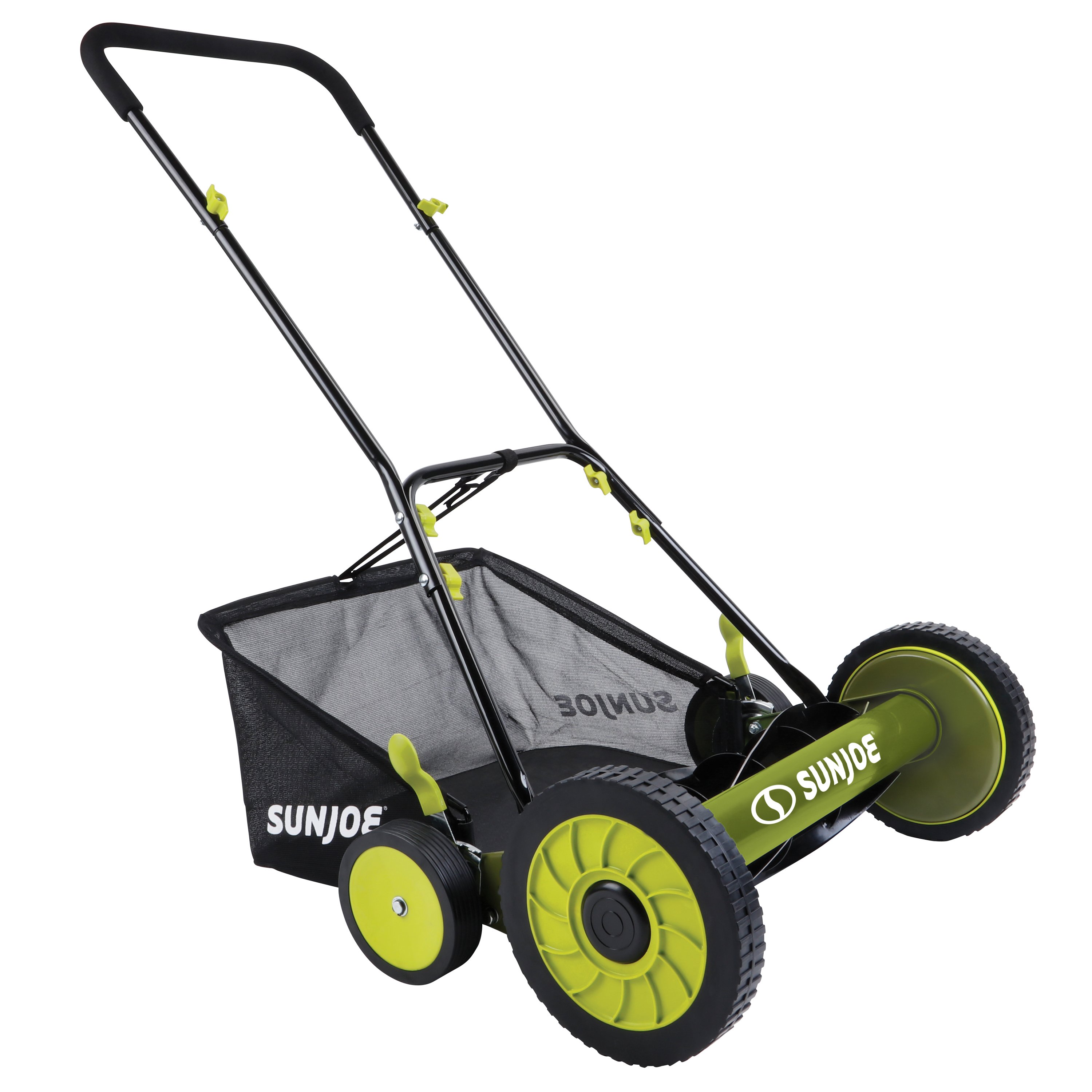 Sun Joe MJ501M Manual Reel Mower W/ Grass Catcher | 18-inch | 9-Position