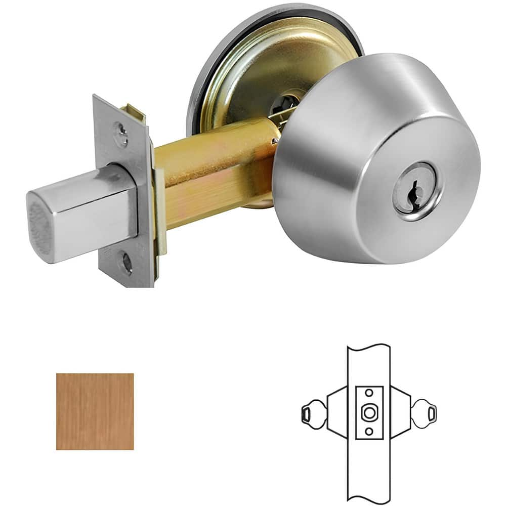 Deadbolts, Deadbolt Type: Deadbolt , Lock Type: Double Cylinder , Key Type: Keyed Different , Mount Type: Through Hole , Material: Steel  MPN:DL3212-612