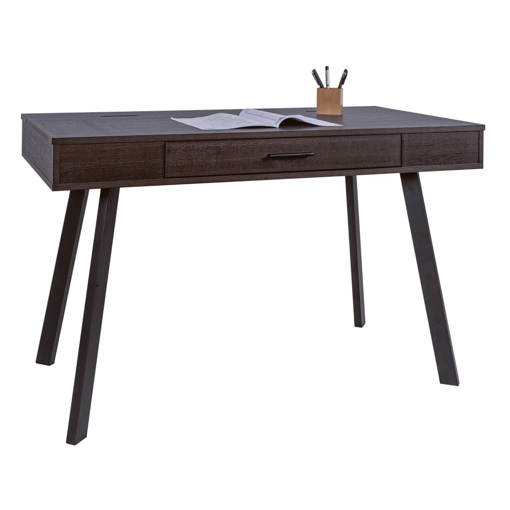 Realspace 48inW Lancott Computer Desk, Dark Brown MPN:Z1729