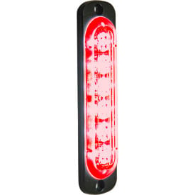 Buyers LED Rectangular Red Low Profile Strobe Light 12V - 6 LEDs - 8891913 8891913