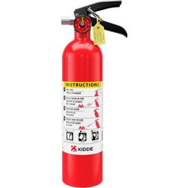 Kidde Pro Dry Chemical Fire Extinguisher w/Metal Strap Bracket Wall Mount Type A B C 2.5 lb Cap 21032138