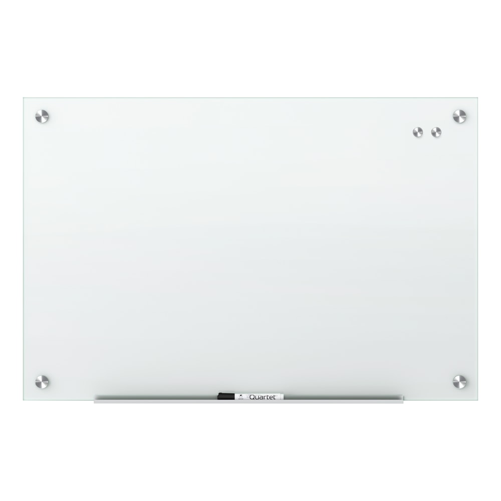 Quartet Infinity Magnetic Glass Unframed Dry-Erase Whiteboard, 36in x 24in, White MPN:G3624W