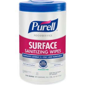 Purell® Foodservice Surface Sanitizing Wipes 1-Ply 10