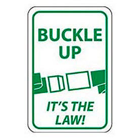 Reflective Aluminum Sign - Buckle Up It's The Law- .080