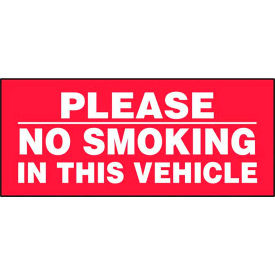 AccuformNMC™ Please No Smoking In This Vehicle Sign Adhesive Dura-Vinyl 3