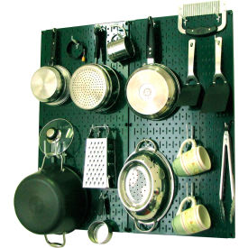 Wall Control Kitchen Pegboard Pack Storage & Organization Kit Green/White 32