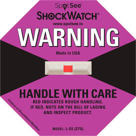 SpotSee™ ShockWatch™ Impact Indicators 37G Range Purple 50/Box - Pkg Qty 4 20686