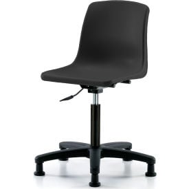 Blue Ridge Ergonomics™ Seating One-Piece Plastic Shell Stool Black SMBCH-RG-NF-RG-BLK