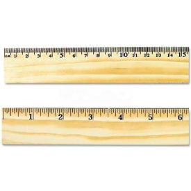 Universal Flat Wood Ruler w/Double Metal Edge 12