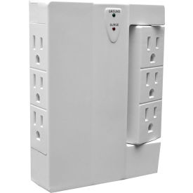 GoGreen™ Power® Swivel Wall Tap with Surge Protection & 2 USB Ports 6 Outlet 15A White GG-16310TSU