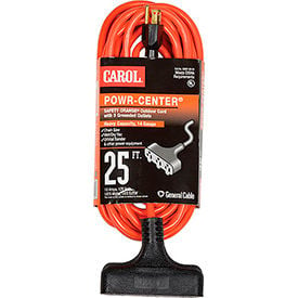 Carol 00691.63.04 25' Outdoor Powr-Center ® Extension Cord 14awg 15a/125v - Orange - Pkg Qty 6 00691.63.04