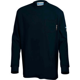 Oberon™ Men's Lightweight Long Sleeve Flame Resistant Safety Shirt 4XL Navy Blue ZFI209-4XL