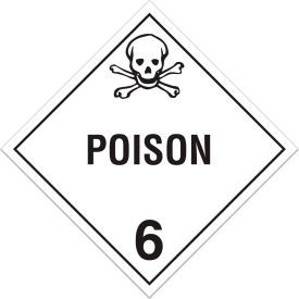 INCOM® TA600SS Class 6.1 Toxic Substances Rigid Plastic Placard - 100/Pkg TA600SS