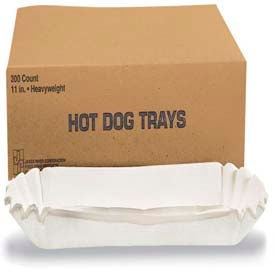 Hoffmaster HFM 610740 - Fluted Hot Dog Trays Heavy Weight Paper 6