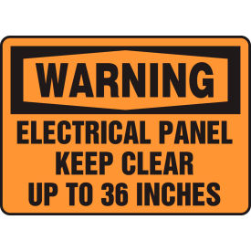 Accuform MELC308VA Warning Sign Electrical Panel Keep Clear Up To 36 Inches 14