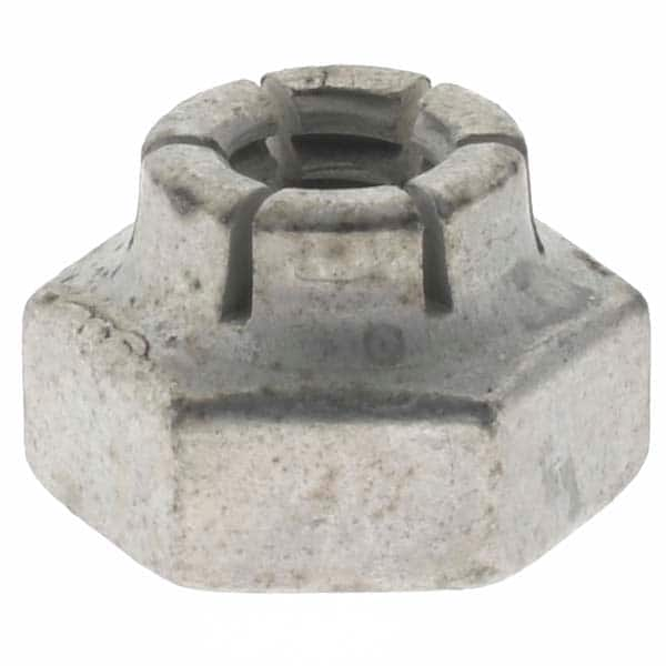 Hex Lock Nut: Expanding Flex Top, Grade 2 Steel, Cadmium-Plated MPN:440001