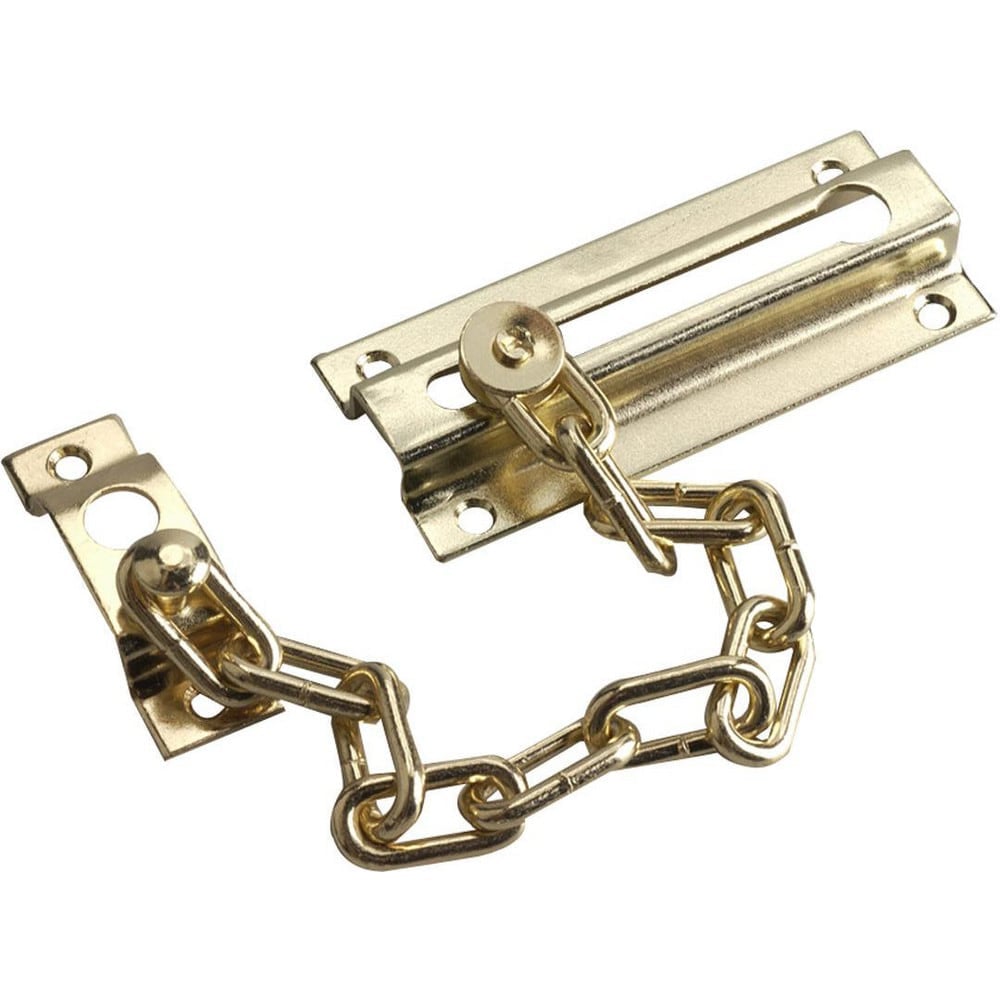 Chain Bolt, Type: Chain Door Guard , Length (Inch): 3-1/2 , Width (Inch): 1/2 , Material: Metal  MPN:212BR