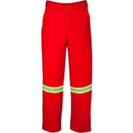 Big Bill Heavy Work Pants Reflective Material Flame Resistant 46W x Unhemmed Red 1435US9/OS-UN-RED-46