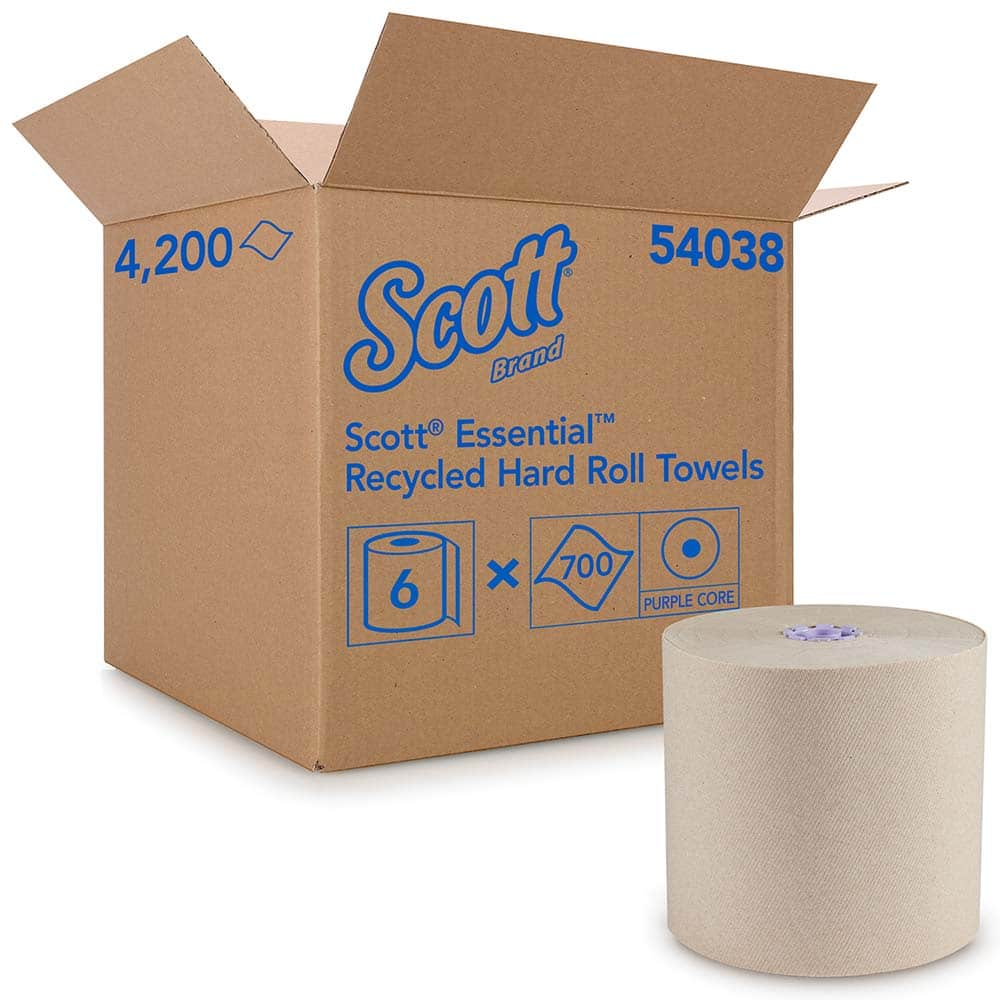 Essential 100% Recycled Brown Hard Roll Towels with Absorbency Pockets, for Purple Core Dispensers MPN:54038