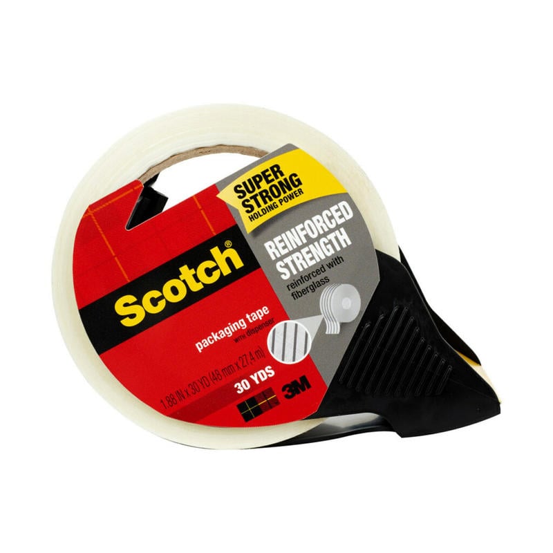 Scotch Reinforced Strength Strapping Packaging Tape, 1-15/16in x 30 Yd, Clear (Min Order Qty 9) MPN:8950-30-RD-DC