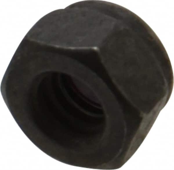 Hex Lock Nut: Insert, Nylon Insert, 1/4-20, Grade 8 Steel, Uncoated MPN:39621
