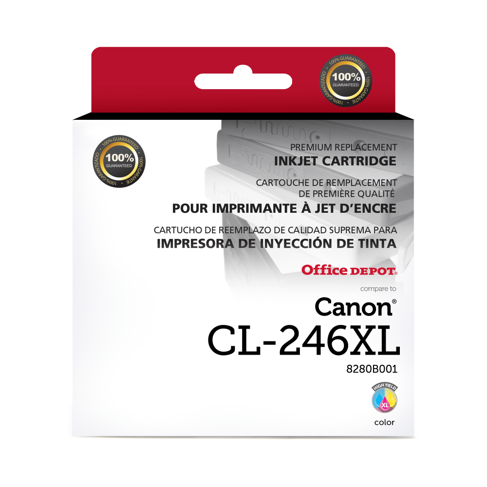 Office Depot Remanufactured Tri-Color High-Yield Ink Cartridge Replacement For Canon CL-246XL, ODCL246XL (Min Order Qty 4) MPN:ODCL246XLB