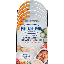 PHILADELPHIA Multigrain Bagel Chips & Garden Vegetable Cream Cheese Dip 2.5 oz 5 Count 90200454