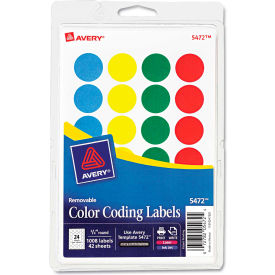 Avery® Print or Write Removable Color-Coding Labels 3/4