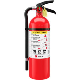 Kidde Pro Dry Chemical Fire Extinguisher w/ Metal Strap Bracket Wall Mount Type A B C 5 lb Cap. - Pkg Qty 4 21032143