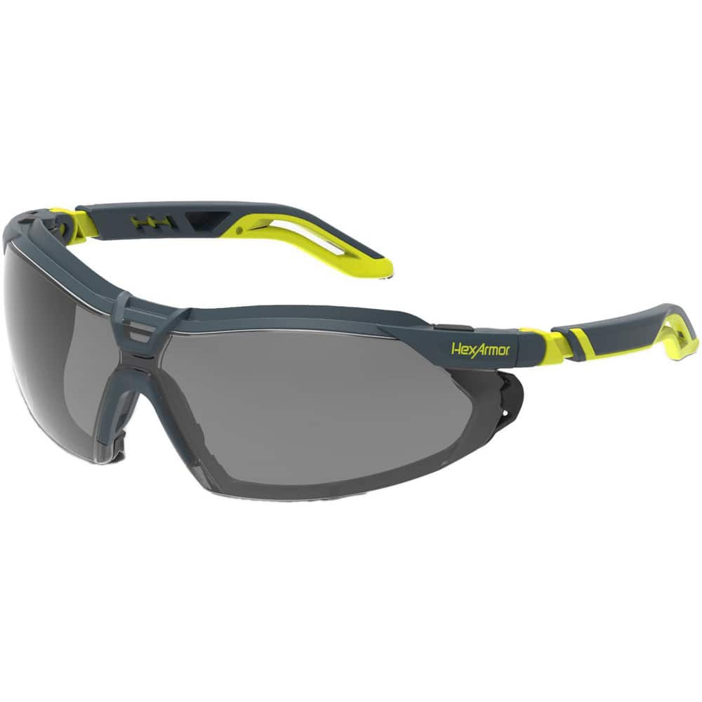 Safety Glasses, Type: Safety Glasses , Lens Coating: Anti-Fog & Anti-Scratch , Frame Color: Charcoal, Hi-Vis Yellow , Lens Color: Gray  MPN:11-30002-02